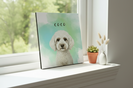 Coco - Green Teal Watercolor