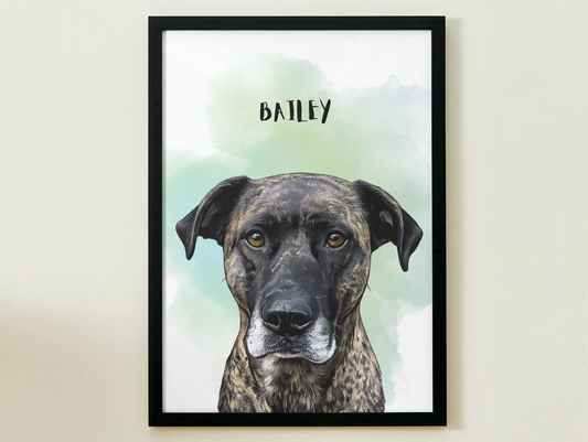 1 Pet - Custom Illustrated Photo Poster
