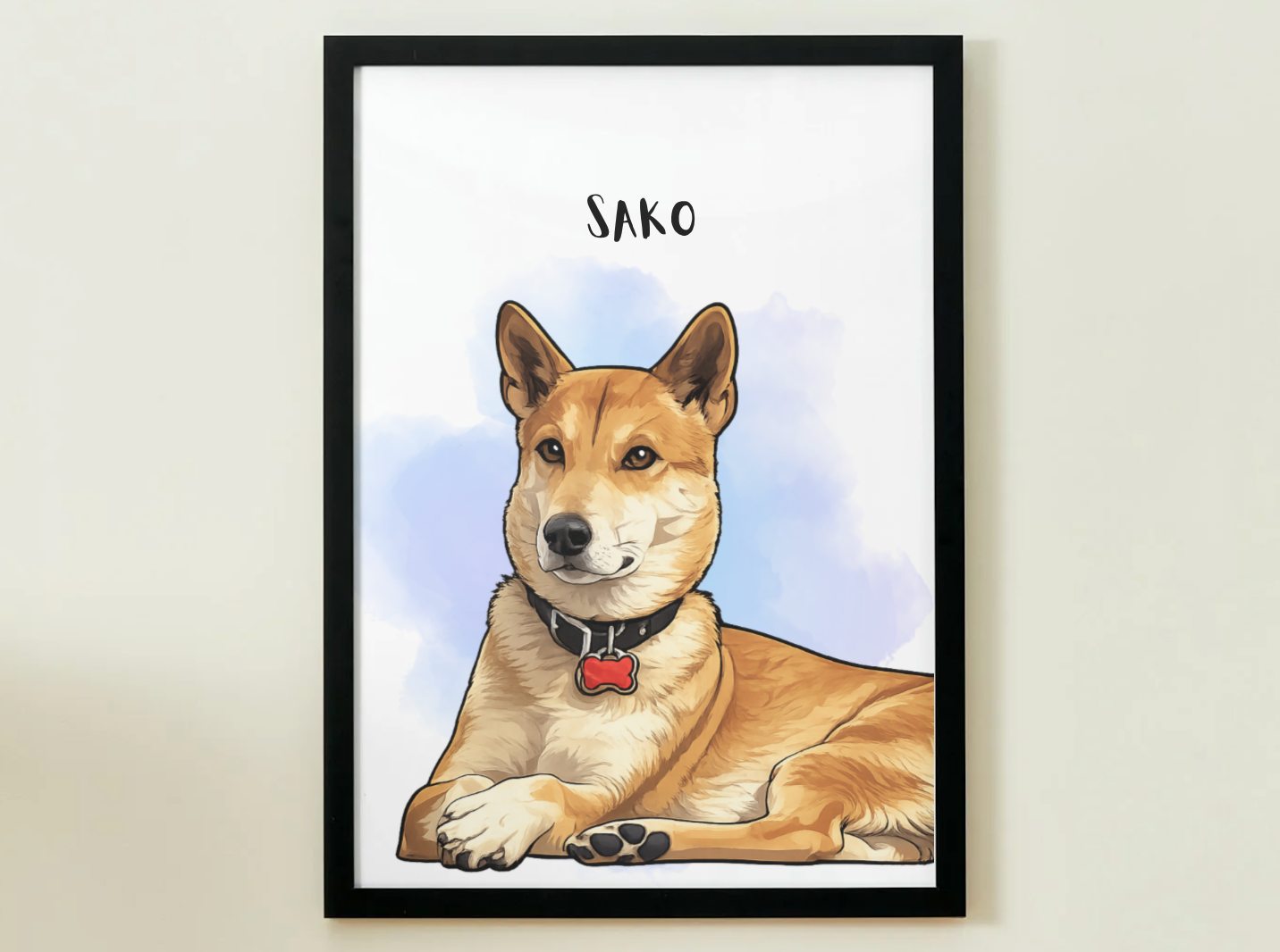 1 Pet - Custom Illustrated Photo Poster