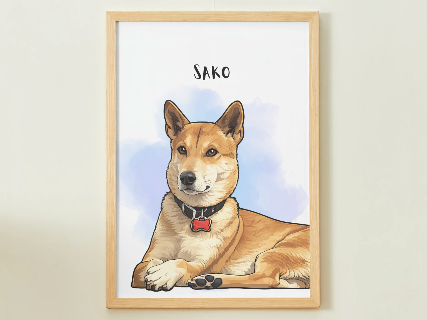 1 Pet - Custom Illustrated Photo Poster