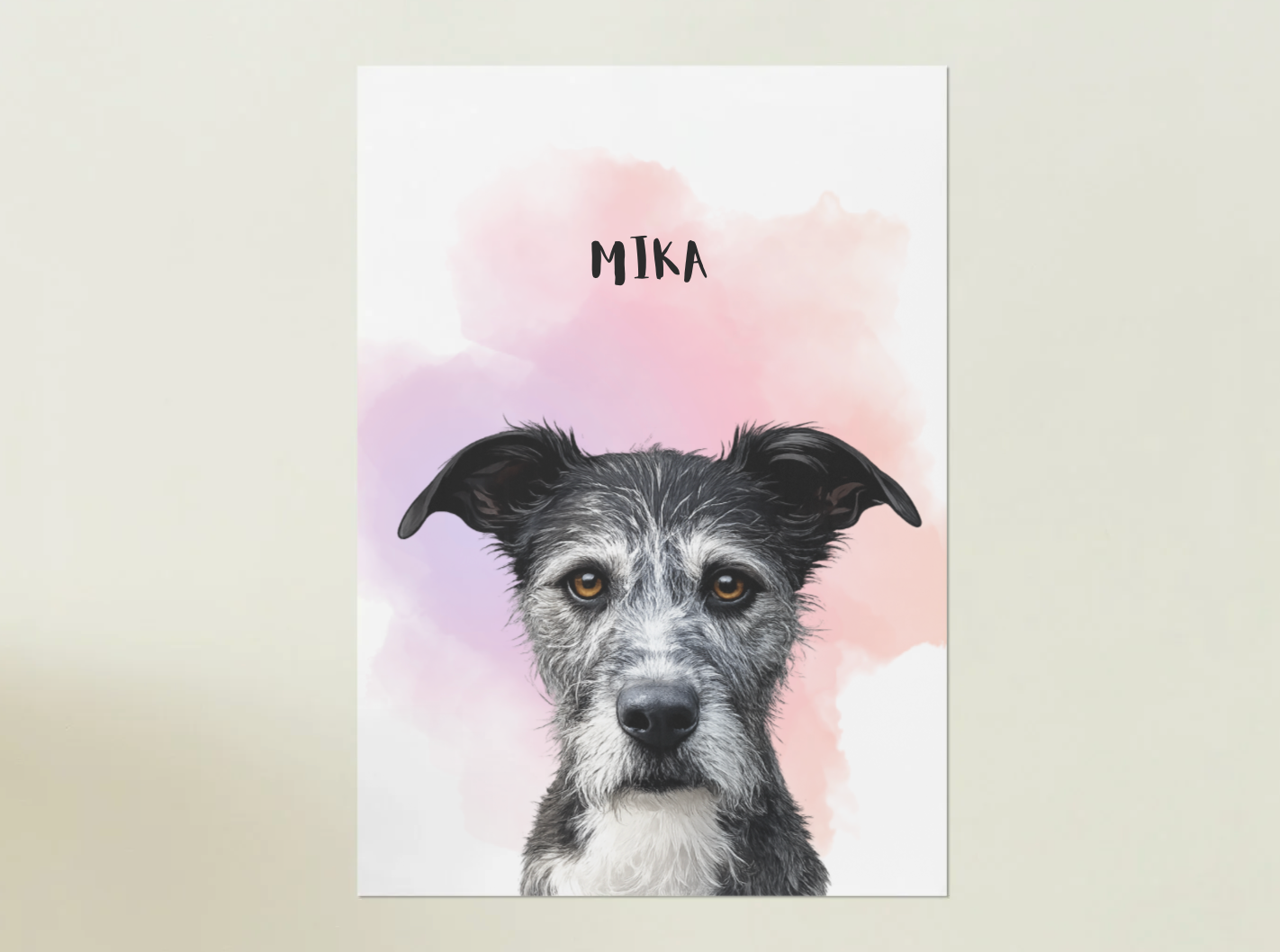 1 Pet - Custom Illustrated Photo Poster