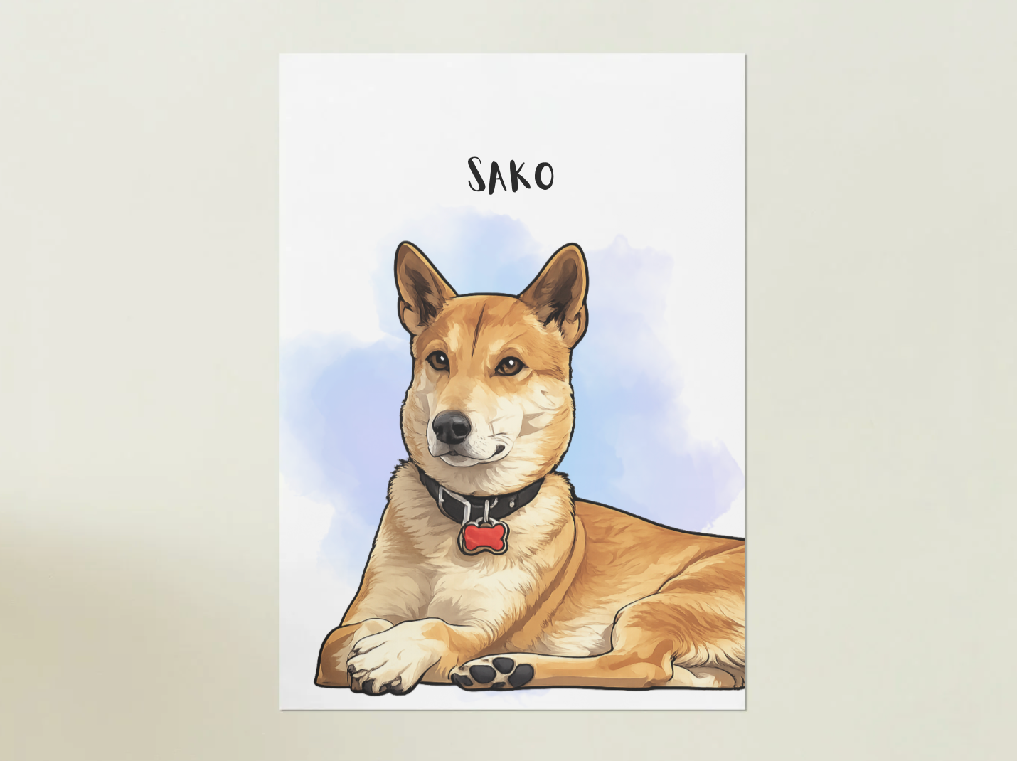 1 Pet - Custom Illustrated Photo Poster