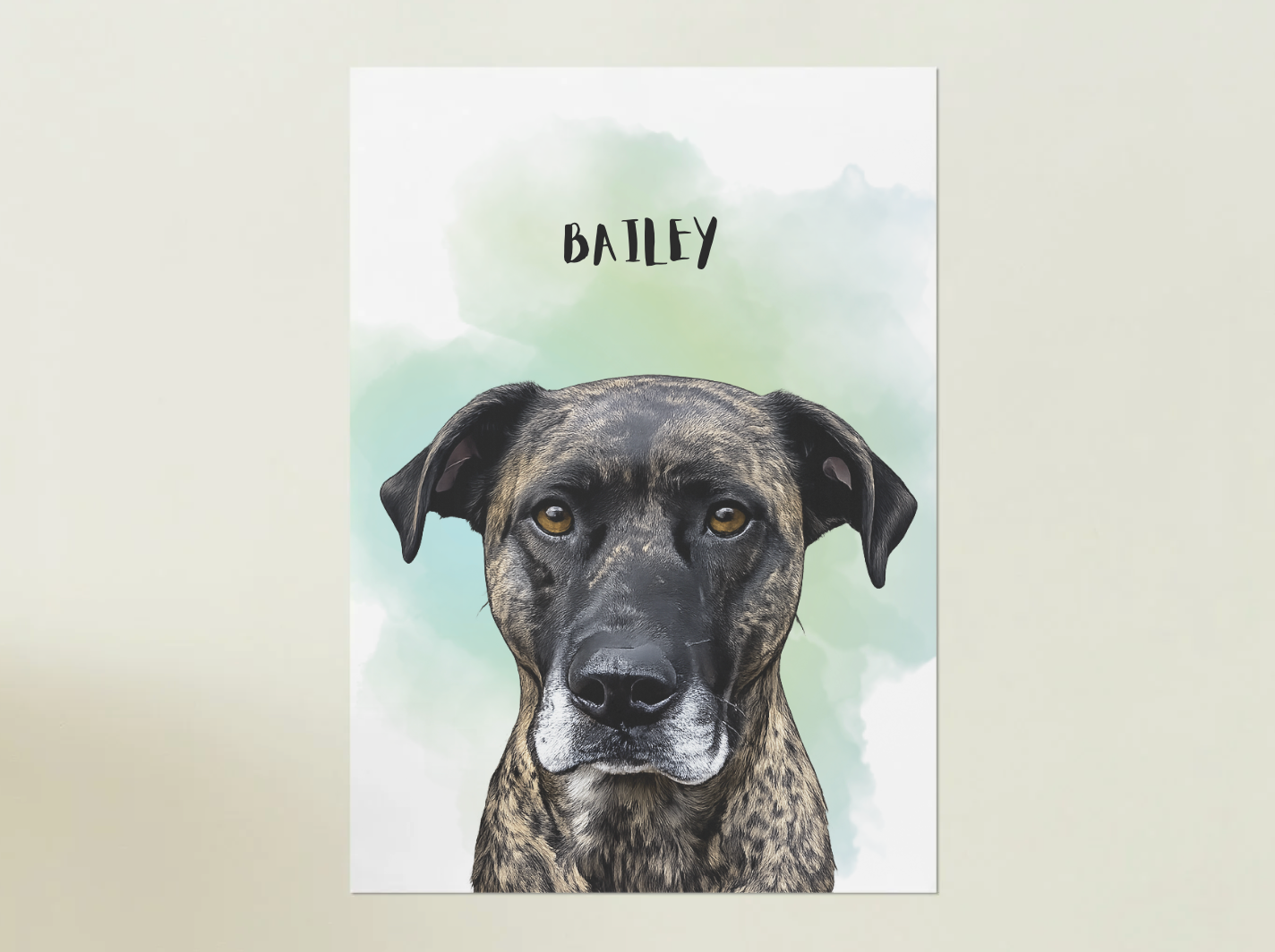 1 Pet - Custom Illustrated Photo Poster