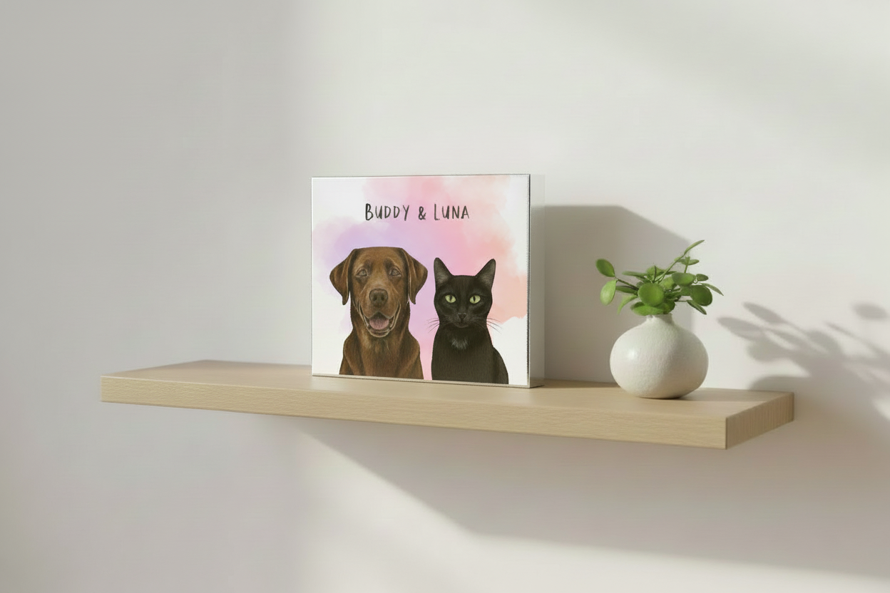 Buddy & Luna - Pink Purple Watercolor