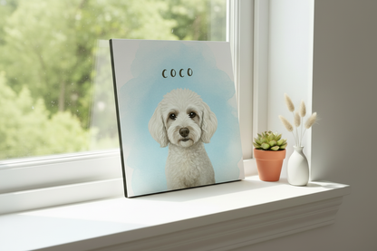 Coco - Blue Watercolor