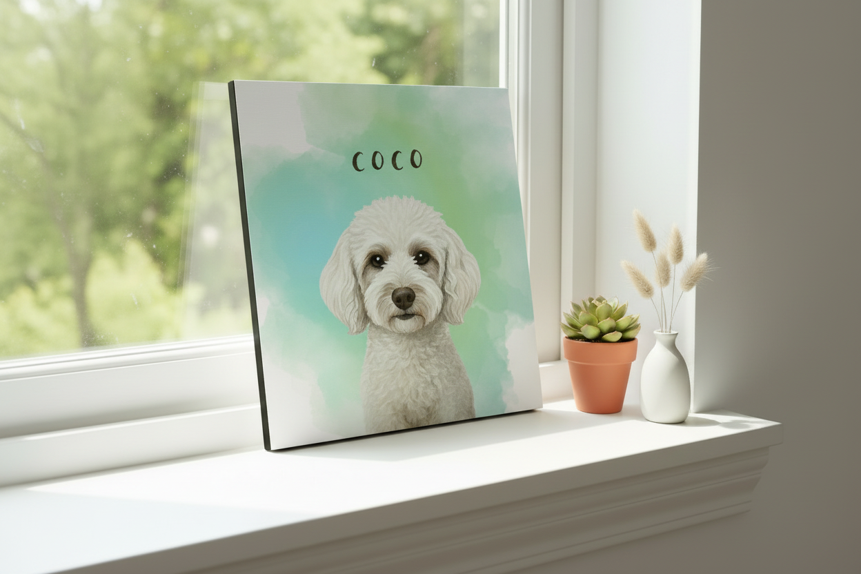 Coco - Green Teal Watercolor