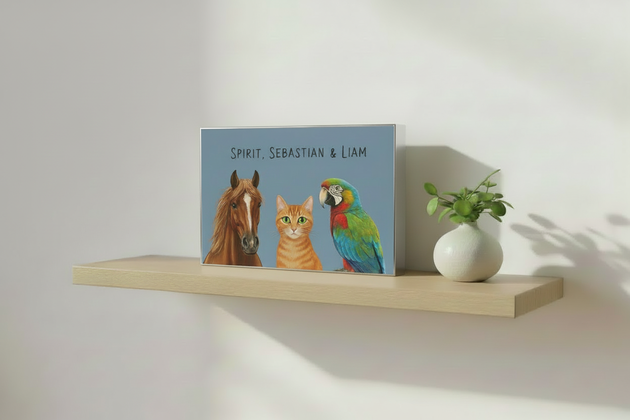 Dusty Blue Silver Edges