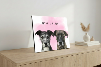 Mika & Bailey - Bubblegum Pink Watercolor
