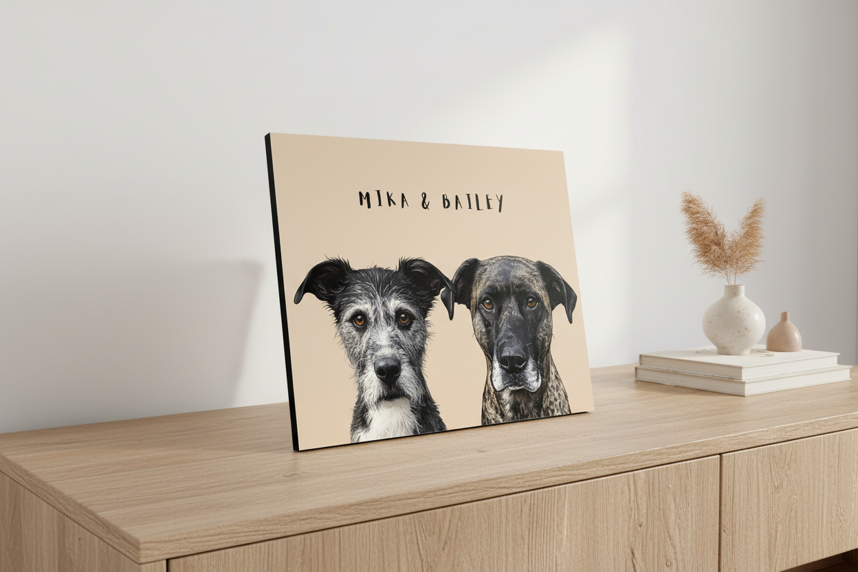 Mika & Bailey Portrait Block - Larger