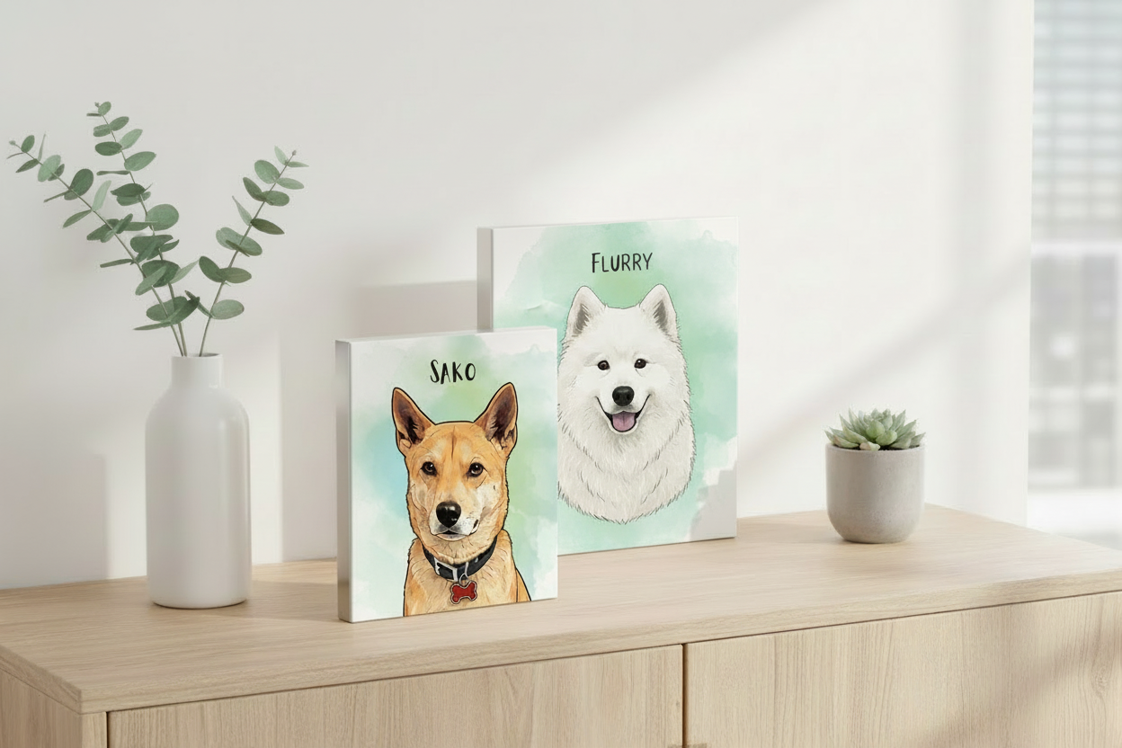 Sako & Flurry - Green Teal Watercolor