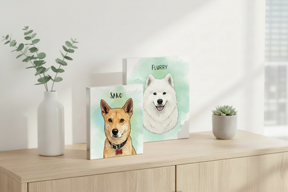 Sako & Flurry - Green Teal Watercolor