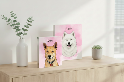Sako & Flurry - Pink Watercolor