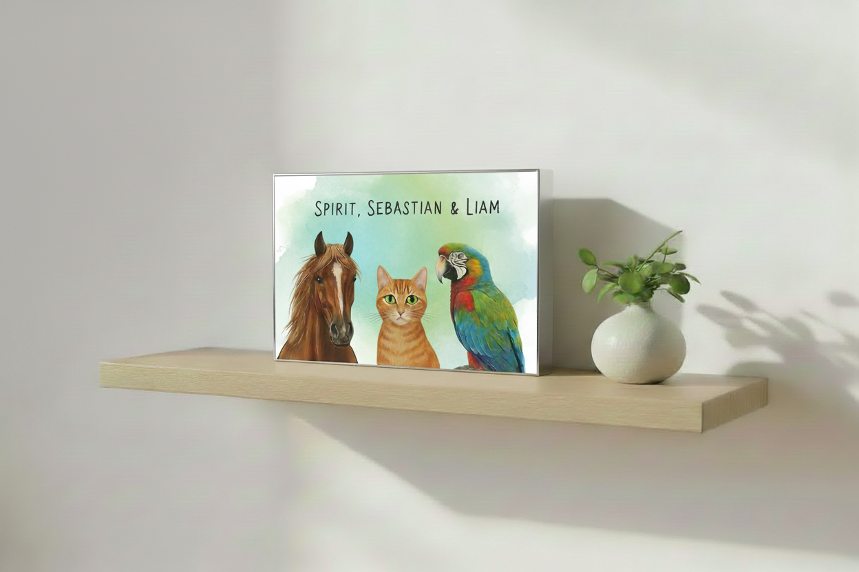 Spirit Sebastian & Liam - Green Teal Watercolor