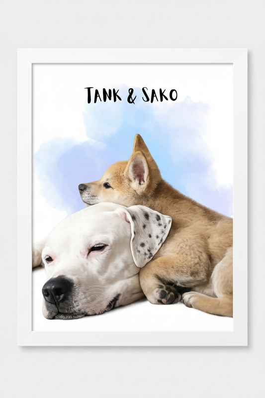 Tank & Sako white framed